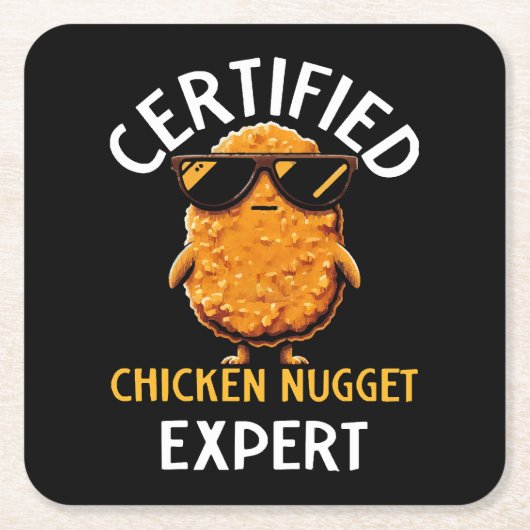 Certified Chicken Nugget Expert Kartonnen Onderzetters (Voorkant)