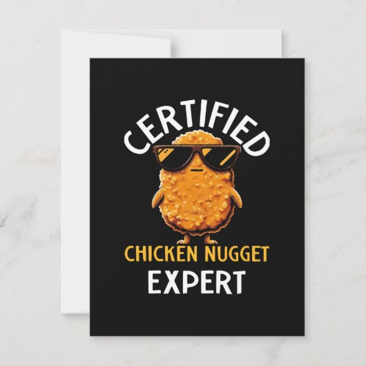 Certified Chicken Nugget Expert Notitiekaartje (Voorkant)