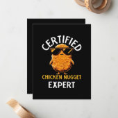 Certified Chicken Nugget Expert Notitiekaartje (Voorkant / Achterkant in situ)