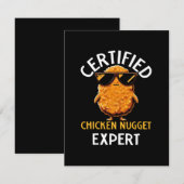Certified Chicken Nugget Expert RSVP Kaartje (Voorkant / Achterkant)