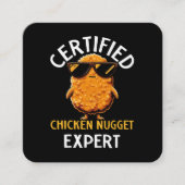 Certified Chicken Nugget Expert Vierkante Visitekaartje (Voorkant)