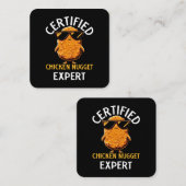 Certified Chicken Nugget Expert Vierkante Visitekaartje (Voorkant / Achterkant)