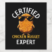 Certified Chicken Nugget Expert Wijn Etiket (Enkel label)