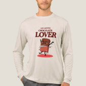Certified Chocolate Lover | Funny Chocolate Design Tri-Blend Shirt (Voorkant volledig)