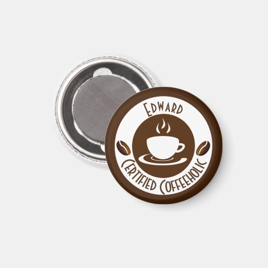 Certified CoffeeHolic Stamp Classic Magneet (Voorkant / Achterkant)