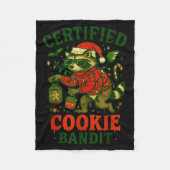 Certified Cookie Bandit, Funny Christmas Lights Ra Fleece Deken (Voorkant)