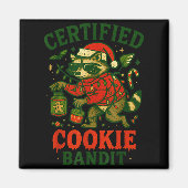 Certified Cookie Bandit, Funny Christmas Lights Ra Magneet (Voorkant)