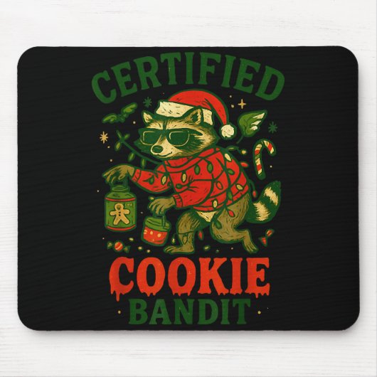 Certified Cookie Bandit, Funny Christmas Lights Ra Muismat (Voorkant)