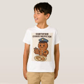 Certified Cookie Inspector Gingerbread Man T-shirt (Voorkant volledig)