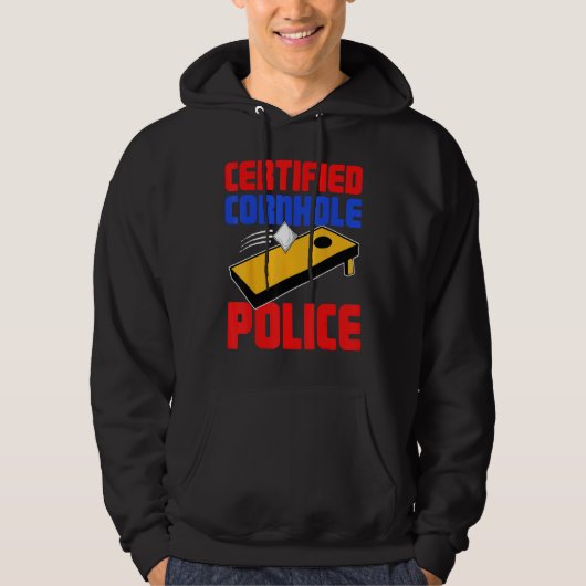 Certified Cornhole Police Corn Hole Hoodie (Voorkant)