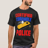 Certified Cornhole Police  Corn Hole T-shirt (Voorkant)