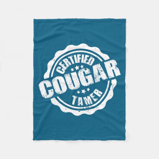 Certified Cougar Tamer Funny Mens Cougar Tamer  Fleece Deken (Voorkant)