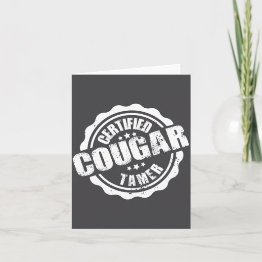 Certified Cougar Tamer Funny Mens Cougar Tamer Kaart (Voorkant)