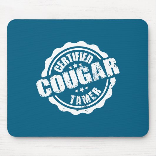 Certified Cougar Tamer Funny Mens Cougar Tamer Muismat (Voorkant)