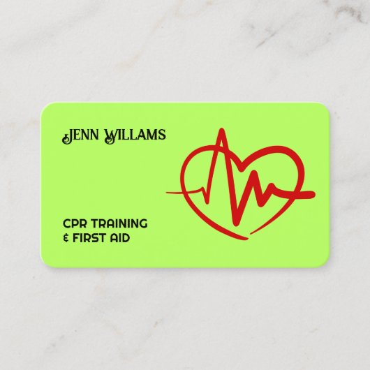 Certified CPR Instructor Custom QR Visitekaartje (Voorkant)