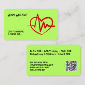Certified CPR Instructor Custom QR Visitekaartje (Voorkant / Achterkant)