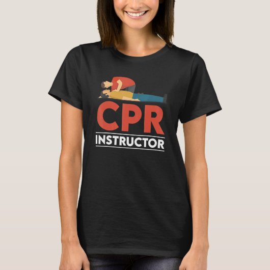 Certified CPR Instructor Outfit First Aid AED Trai T-shirt (Voorkant)