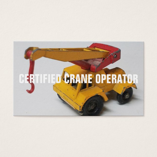 Certified Crane Operator Visitekaartjes (Voorkant)