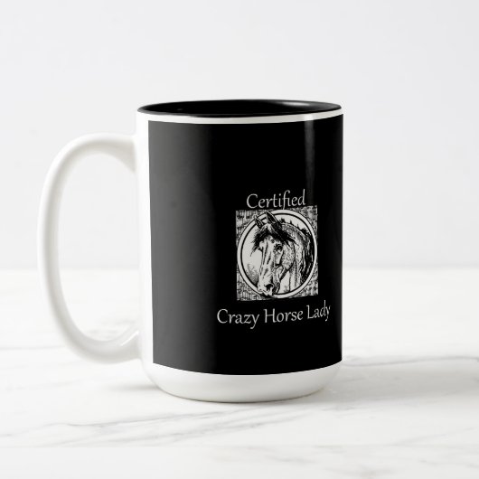"Certified Crazy Horse Lady" Coffe of Tea Mok (Links)