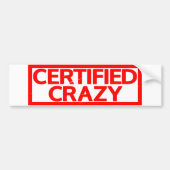 Certified Crazy Stamp Bumpersticker (Voorkant)