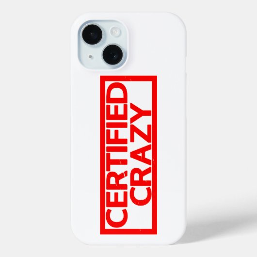 Certified Crazy Stamp Case-Mate iPhone Case (Achterkant)