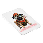 Certified Cuddle Expert Fridge Magnet – Cute Pug Magneet (Rechterzijde)
