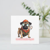 Certified Cuddle Expert Invitation Postcard Kaart (Staand voorkant)