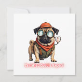 Certified Cuddle Expert Invitation Postcard Kaart (Voorkant)