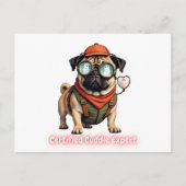 Certified Cuddle Expert Invitation Postcard Uitnodiging Briefkaart (Voorkant)