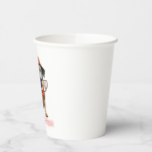 Certified Cuddle Expert Paper Cup – Cute Pug Party Papieren Bekers (Links)