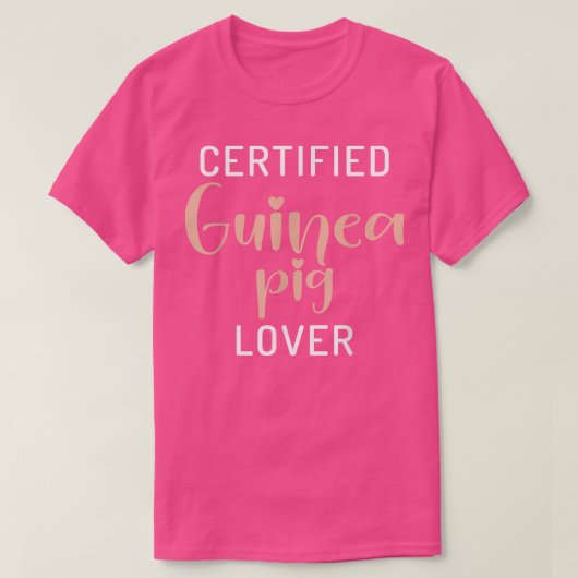 Certified Cute Guinea Pig Lover 408 T-shirt (Design voorkant)