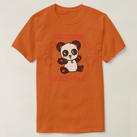 Certified cuteful panda T shirt (Design voorkant)