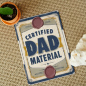 Certified Dad Materiaal  Vaderdag Kaart