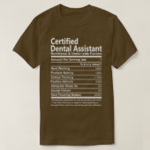 Certified Dental Assistant Nutritional and Undenia T-shirt (Design voorkant)