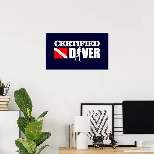 Certified Diver 2 Poster (Thuiskantoor)