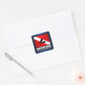 Certified Diver (Deep End) Vierkante Sticker (Envelop)