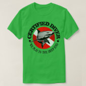 Certified Diver rd shark T-shirt (Design voorkant)