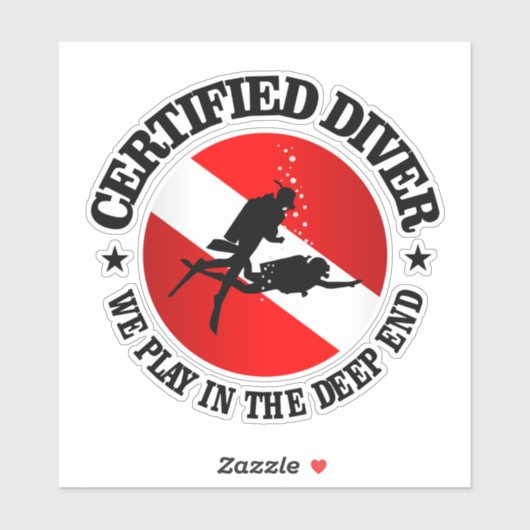 Certified Diver (rd) Sticker (Vel)