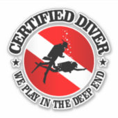 Certified Diver (rd) Sticker (Voorkant)