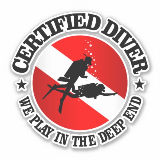Certified Diver (rd) Sticker (Voorkant)