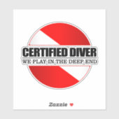 Certified Diver (rd) Sticker (Vel)