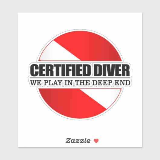Certified Diver (rd) Sticker (Vel)