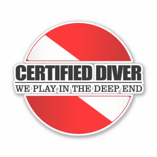 Certified Diver (rd) Sticker (Voorkant)