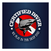 Certified Diver (Shark) Poster (Voorkant)