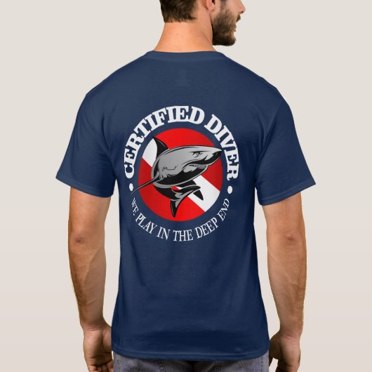 Certified Diver (Shark) T-shirt (Achterkant)