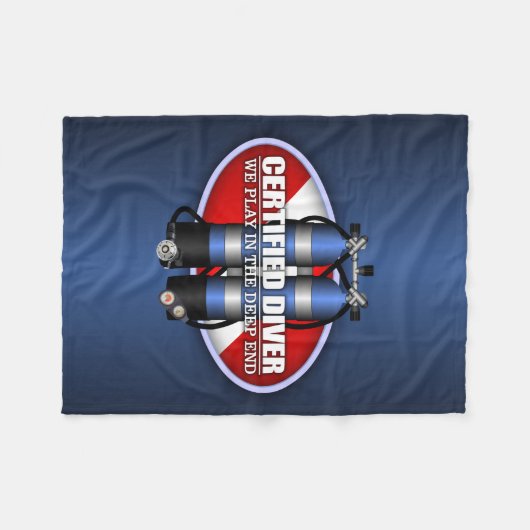 Certified Diver (ST) Fleece Deken (Voorkant (Horizontaal))