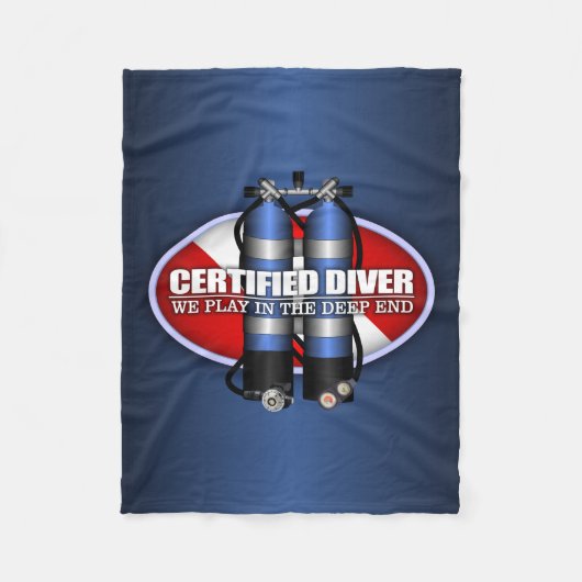 Certified Diver (ST) Fleece Deken (Voorkant)