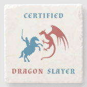 Certified Dragon Slayer Stenen Onderzetter (Voorkant)