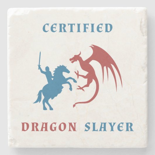 Certified Dragon Slayer Stenen Onderzetter (Voorkant)