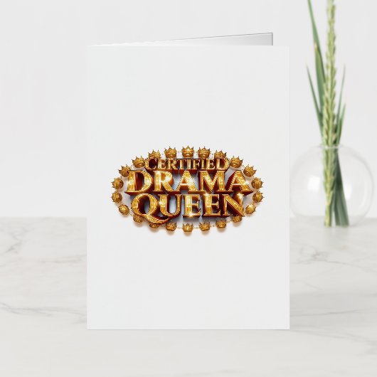 Certified Drama Queen Folie Wenskaart (Voorkant)